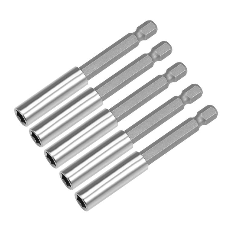 Kit de 5 rallonges magnétiques porte-embouts à tige hexagonale de 6,35 mm (1/4") x 76,2 mm (3"), outil électrique pour tournevis et perceuse à dégagement rapide