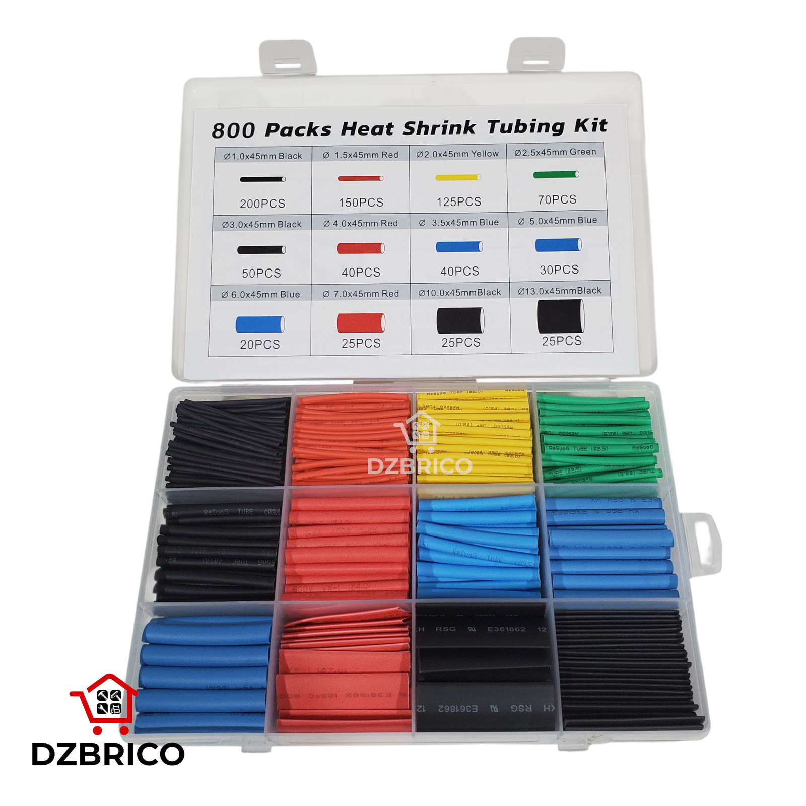 Kit de gaines thermorétractables 800 pcs