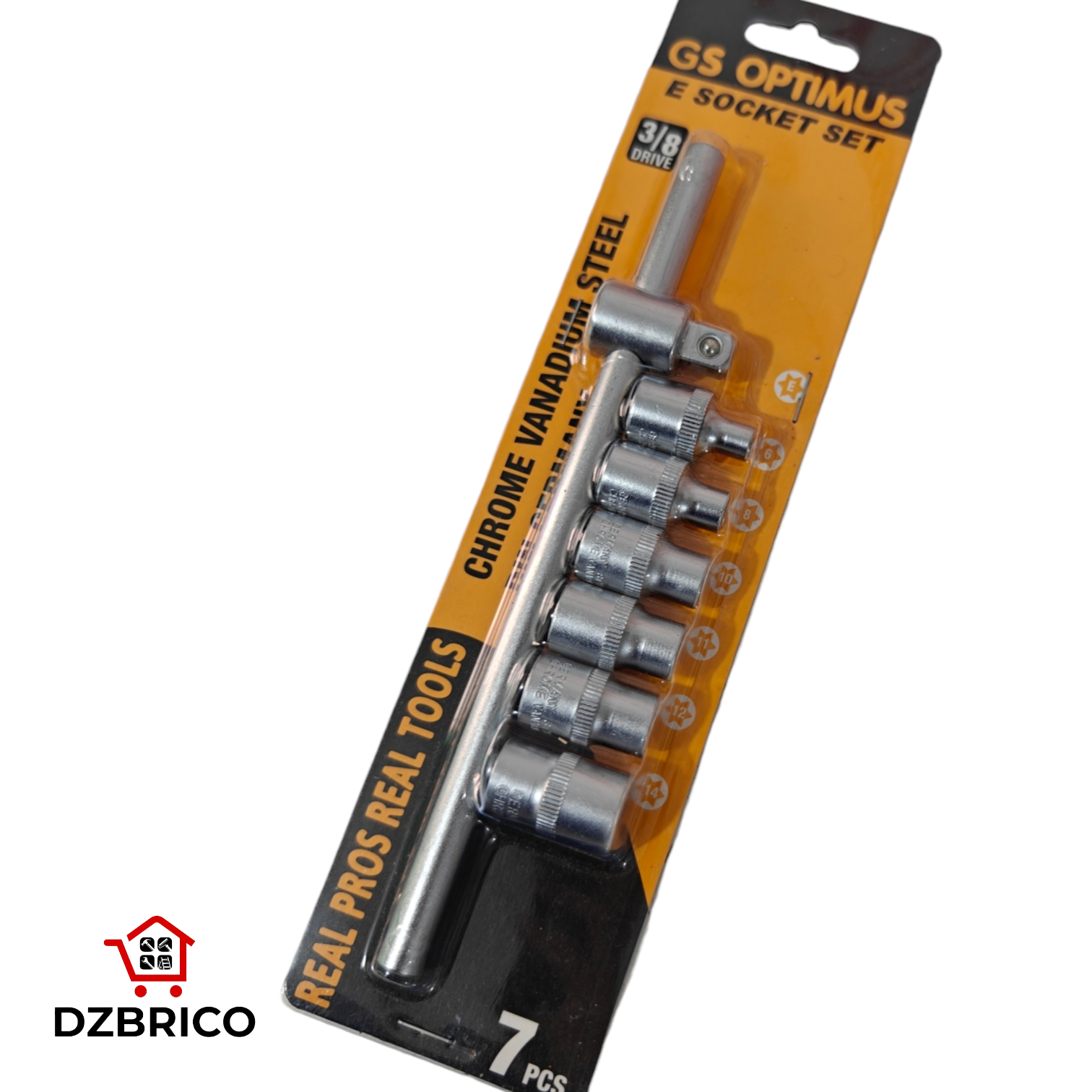 Kit de douilles étoile E6-14 3/8" 7 Pièces