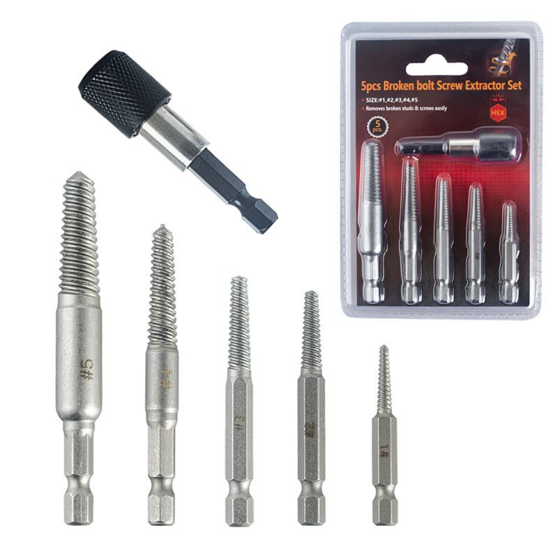 Kit jeux de mèches extracteur de vis endommagé cassé 6 Pièces