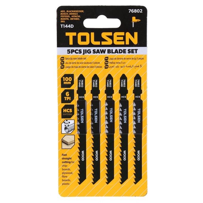 5Pcs Lames Scie Sauteuse Bois - TOLSEN