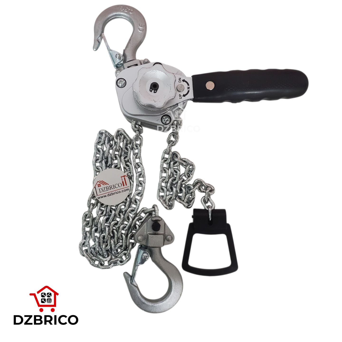 Mini palan à chaîne de 1/2 tonne, 3 m, en alliage d'aluminium léger, en alliage d'acier G80, avec crochet de sécurité pour levage intensif BEETRO