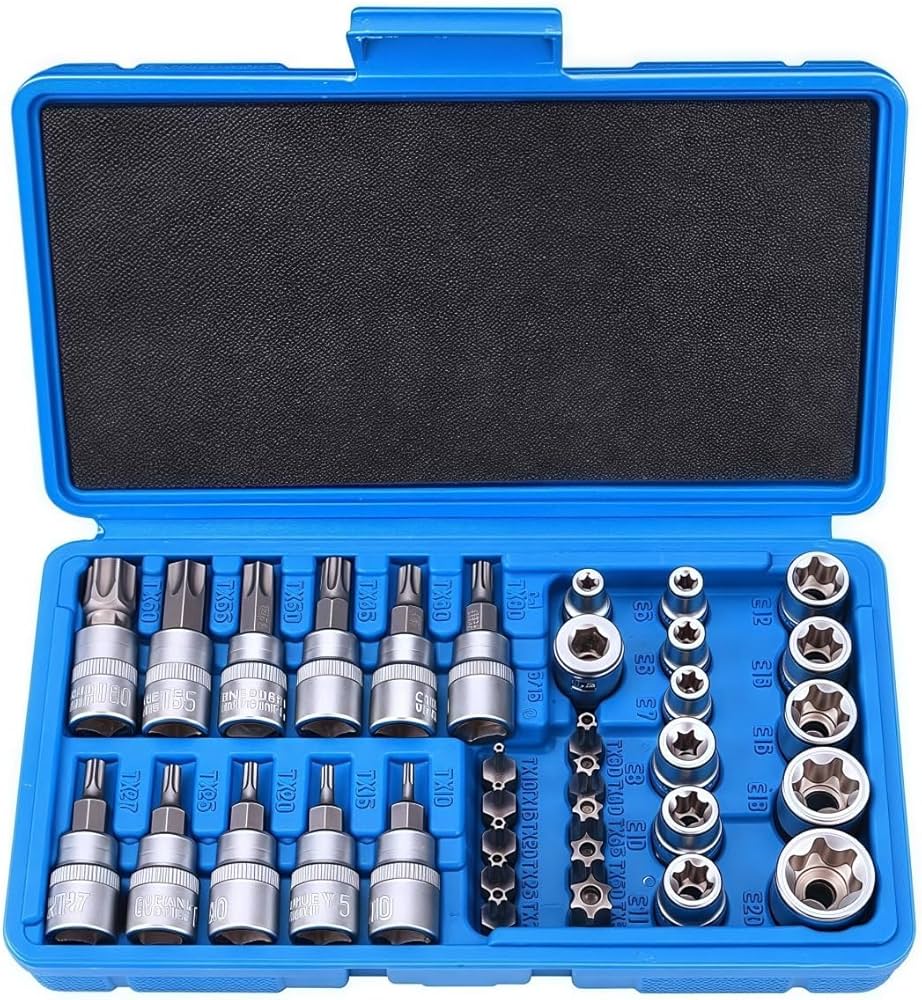 Coffret jeux de douille et embouts TORX ETOILE 34 Pieces