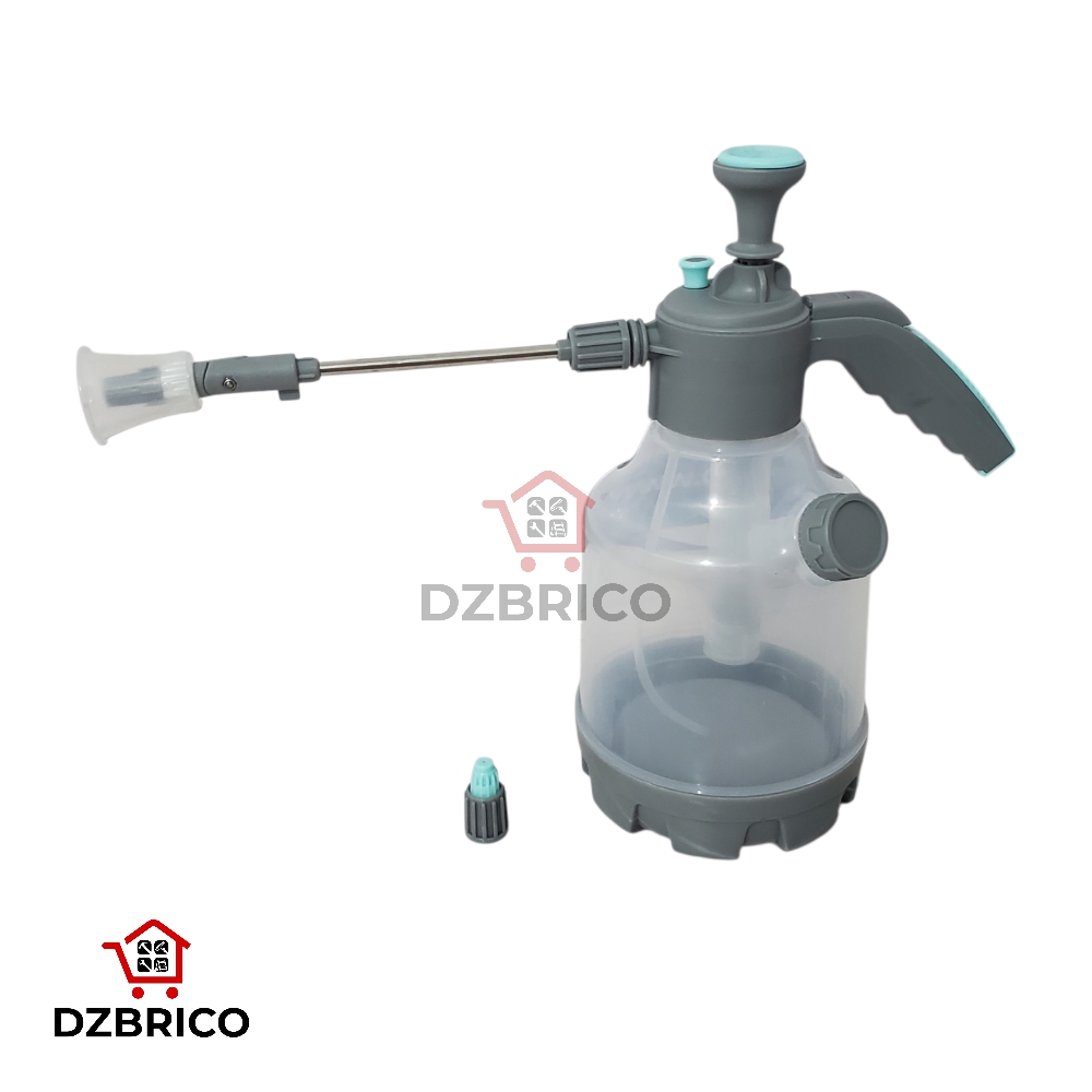 Pulvérisateur manuel de jardin 2L avec tige d’extension, réservoir transparent à orifice latéral de remplissage