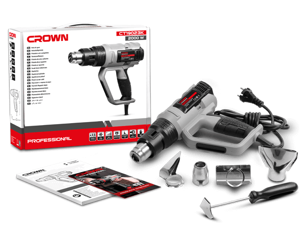 Decapeur - Pistolet Air Chaud 2000w New CT19023K -CROWN