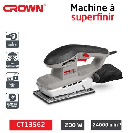 Ponceuse Vibrante 92x187mm 200W CROWN