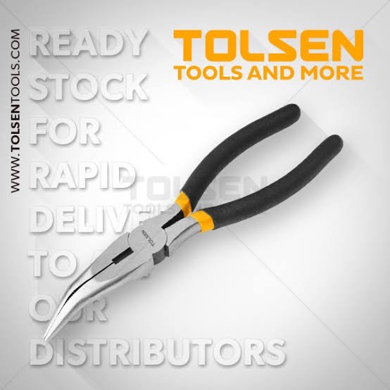 Pince A Bec Coudée 8" 200mm TOLSEN