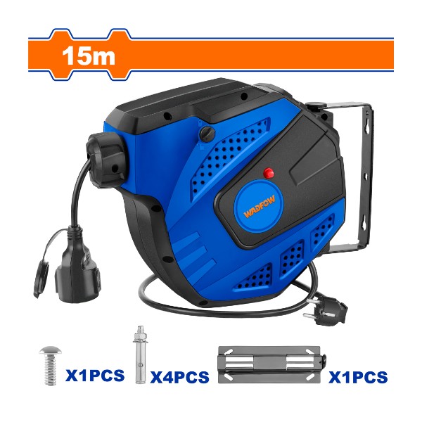 Devidoir enrouleur cable alimentation 15m 1000-3000w 220v WADFOW