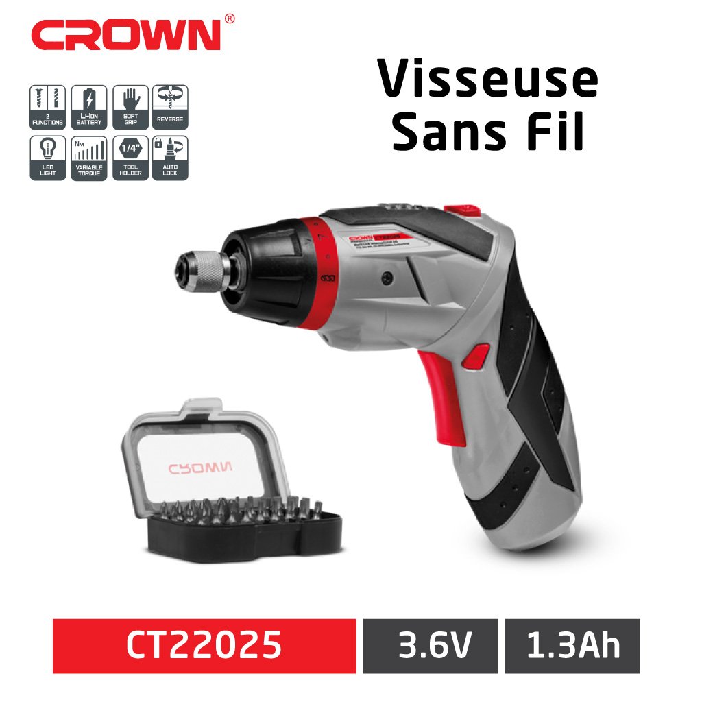 Visseuse - Tournevis Electrique 3.6v CROWN