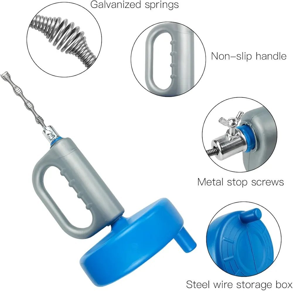 Deboucheur Canalisation - 3M x 6mm - pour Bonde de Baignoire, Évier de Cuisine