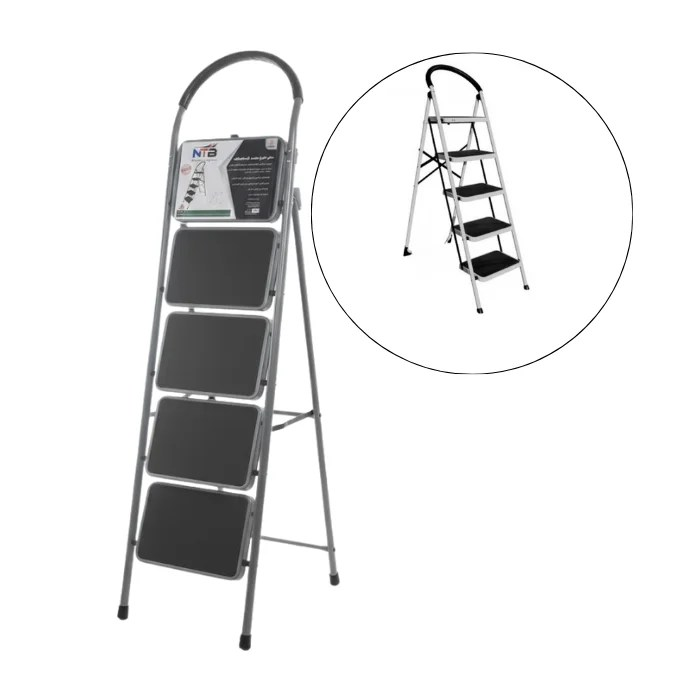 Escabeau sécurisé pliable  5 marches extra larges NTB