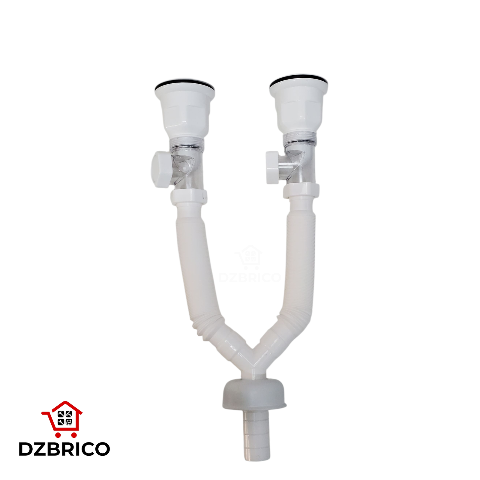Siphon double anti-retour et anti-odeur cuisine pour évier de cuisine