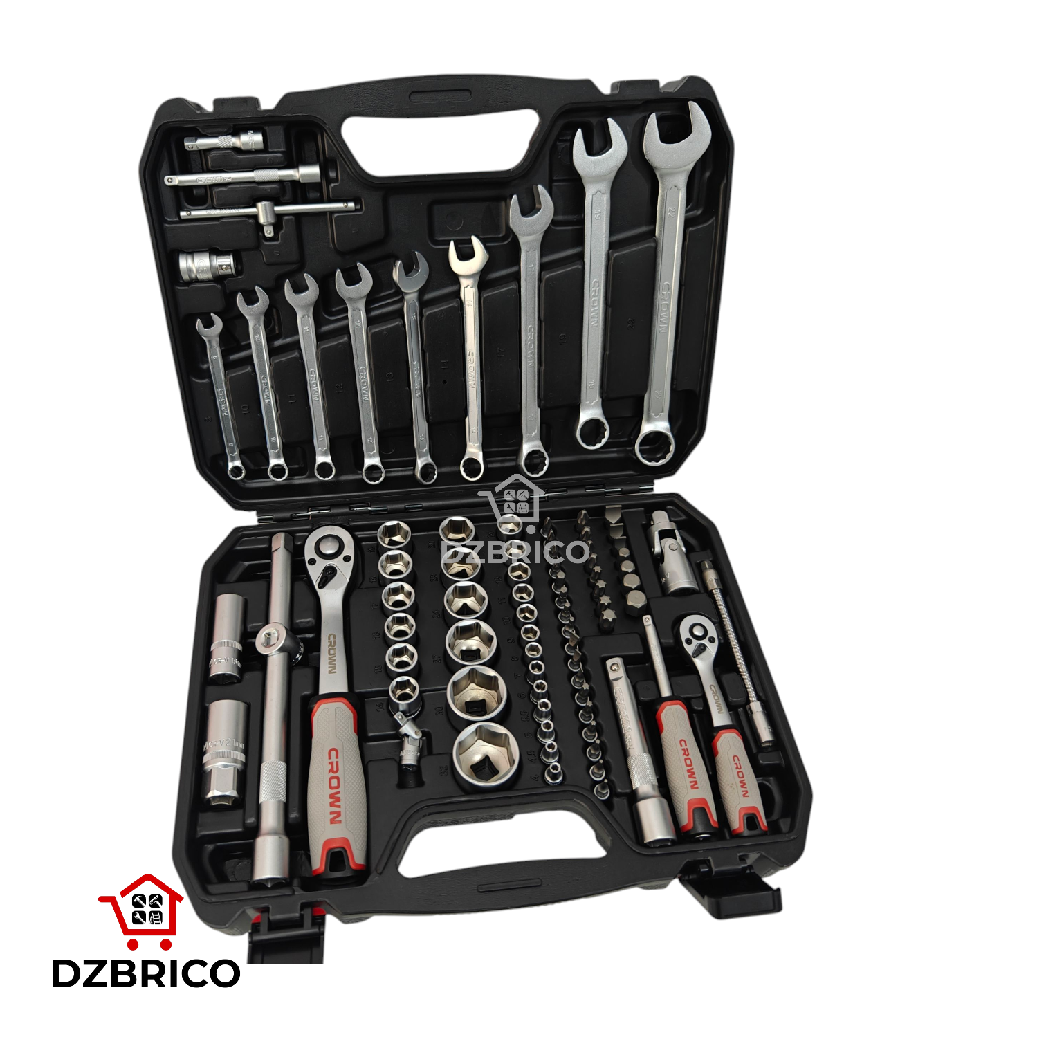 Caisse a outils mécanique cliquet 82 pièces CROWN