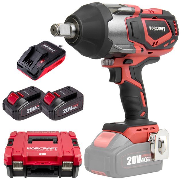 Boulonneuse a batterie 3/4" 20v 4.0ah 850nm WORCRAFT
