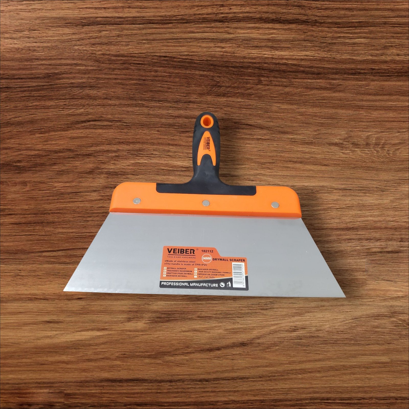 Spatule en acier inoxydable avec manche en plastique 24cm