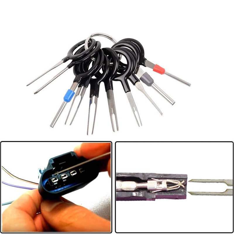 Kit clé d'extraction radio broches de connecteurs 11 Pièces