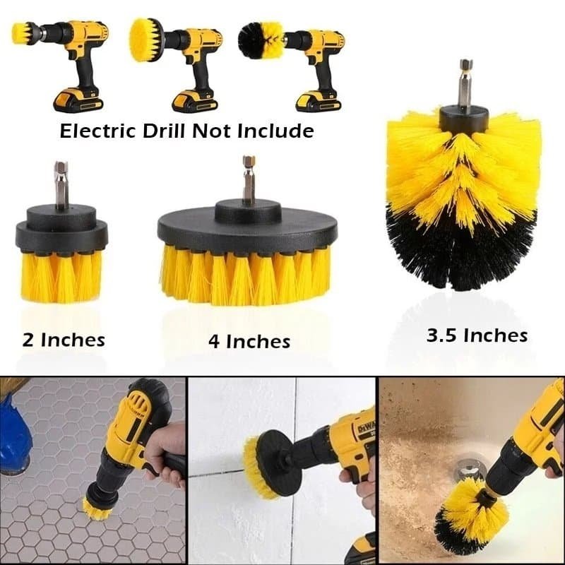 Jeux de 3 brosses de nettoyage et lifting ( adapté visseuse) SFT