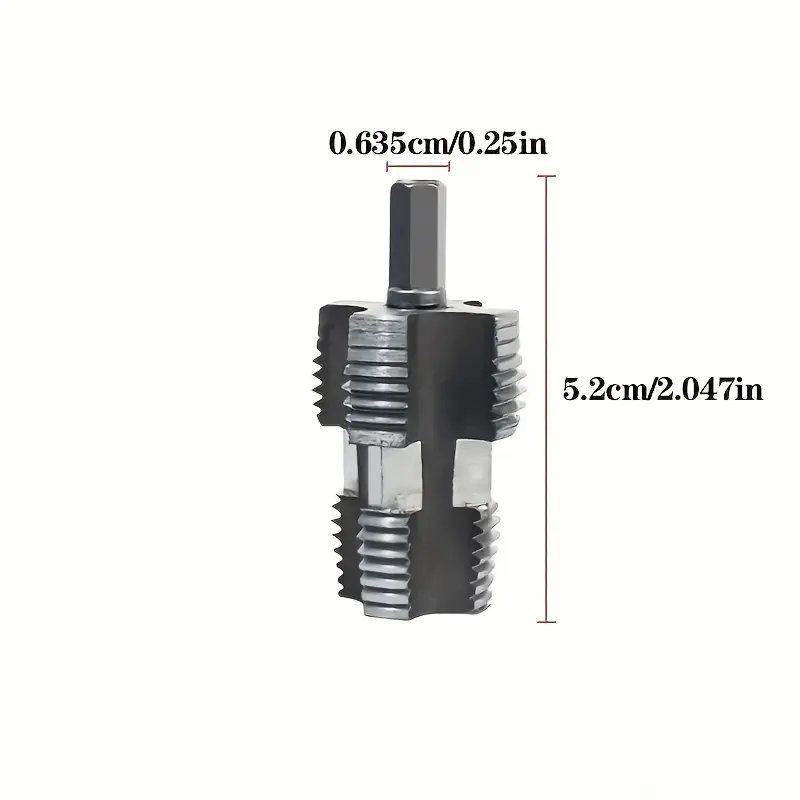 outil  de filetage pour tuyaux en PVC, fileteur pour perceuse électrique, avec 2 filières 1/2  3/4