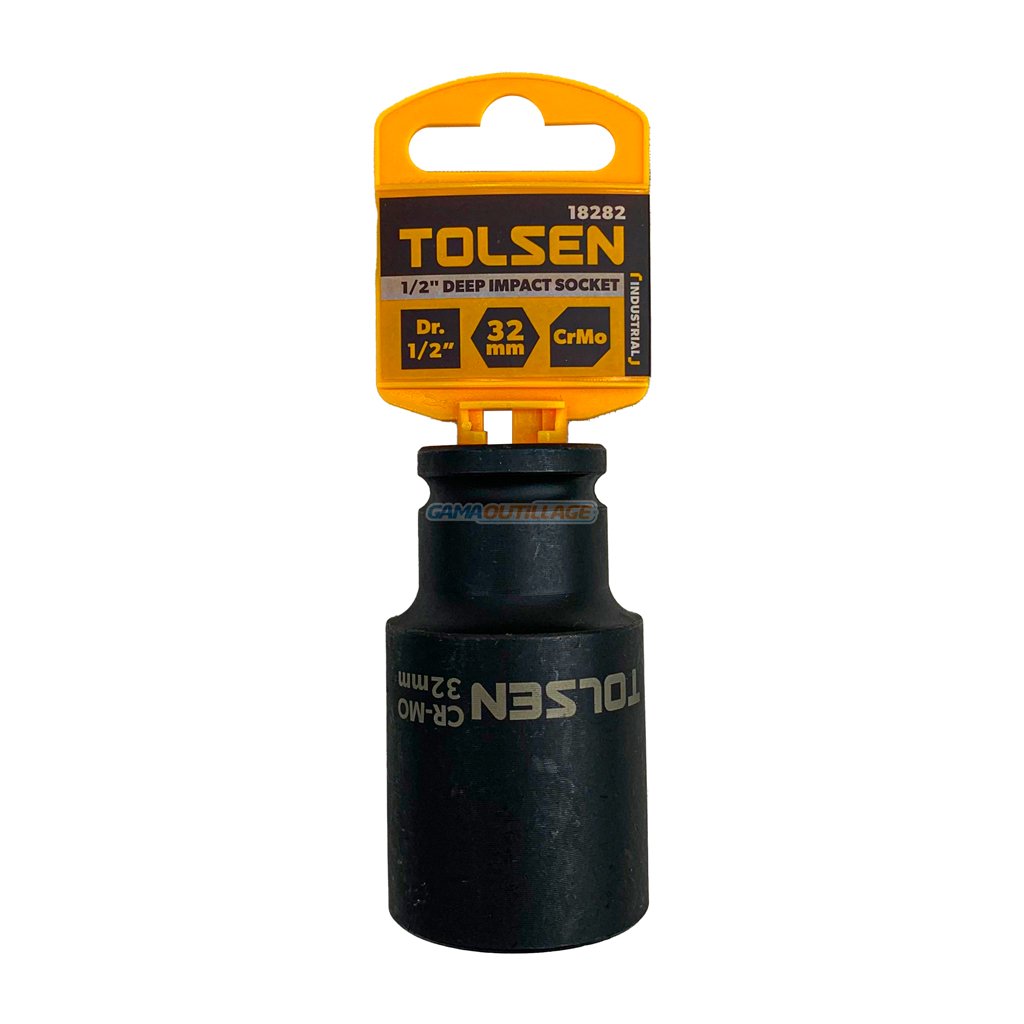 Douille A Choc Longue 6PT 1/2" TOLSEN - 30mm