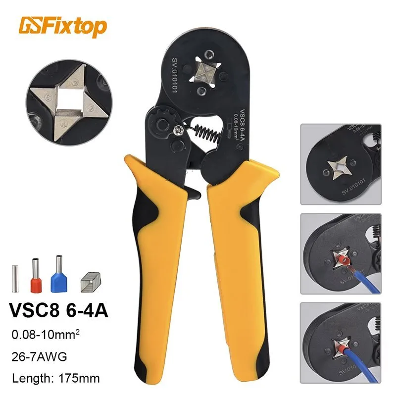Pince à sertir pour embout 7"auto-ajustable GSfixtop 10190