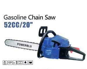 Tronçonneuse A bois - Scie A Chaîne 2200W 20" 52cc POWERBLU