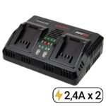 Chargeur De Batterie Double 20V 2.4A x 2 WORCRAFT