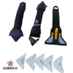 Kit Grattoir De joint et silicone 3 Pièces New SFT
