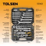 Caisse a outils mecanique 1/4",1/2" 82PCS TOLSEN – Image 3
