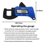 Palmer Jauge d'épaisseur électronique 0-12.7mm Rouge – Image 3