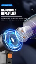Mini aspirateur et souffleur 3en1 pour voiture Sans fil rechargeable – Image 4