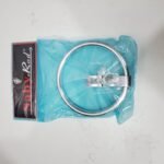 Anneau porte-serviette rond en acier inoxydable pour salle de bain, 16 cm, support mural avec accessoires de fixation (blanc argenté) – Image 3