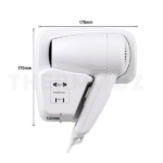 Sèche-Cheveux Blanc Avec Support Mural – Image 2