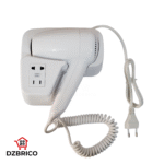 Sèche-Cheveux Blanc Avec Support Mural