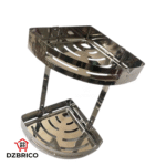 Étagère de coins 2 niveaux en Inox super luxe – Image 2