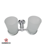 Porte-brosse à dents avec fixation murale - gobelet en verre