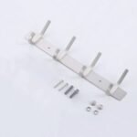 Porte Manteau Mural 4 Crochets en aluminium (chromé)