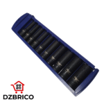 Jeu Douilles Longues à Chocs 1/2” – 10 Pièces, Tailles 10-24mm, Acier Renforcé DYNAMO TOOLS