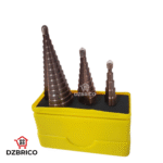 Jeu de 3 forets coniques étagés HSS