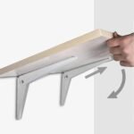2 pcs support de montage mural pliable réglable, support d'étagère d'angle à 90 degrés de 10 pouces 25cm