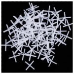 100pièces Spacers de carrelage 1mm en plastique blanc - Adaptés pour les carreaux de céramique de sol et de mur avec des espaces en forme de croix, des joints de coulis réguliers, une installation facile, un design durable et flexible. – Image 2