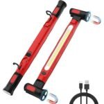 Lampe de Travail, Baladeuse LED Rechargeable 6000mAh 3000LM, Projecteur LED Rechargeable avec Base Magnétique/360° Crochet/3 Modes/Rotation à 180, Lampe Mecanicien pour  Atelier