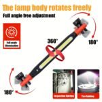 Lampe de Travail, Baladeuse LED Rechargeable 6000mAh 3000LM, Projecteur LED Rechargeable avec Base Magnétique/360° Crochet/3 Modes/Rotation à 180, Lampe Mecanicien pour  Atelier – Image 2