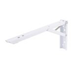 2 pcs Supports d'étagère pliables triangulaires à ressort en métal de 10" de longueur 25cm MM – Image 2