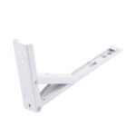 2 pcs Supports d'étagère pliables triangulaires à ressort en métal de 10" de longueur 25cm MM – Image 3