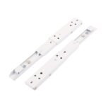 2 pcs Supports d'étagère pliables triangulaires à ressort en métal de 10" de longueur 25cm MM