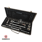 Caisse a douille cliquet 24 pièces CROWN