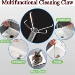 Griffes de nettoyage multifonctionnelles , déboucheur à ressort, avec 4 griffes pour évier, canalisations, salle de bain (80 cm) – Image 3