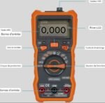 Multimètre Digital,Testeur  Numérique 6000 Comptes Mesure Automatique De La Température De Tension Ca/CC ,GSFIXTOP – Image 3