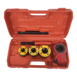 Coffret de Filières de Plombier, Kit de Filière pour Filetage de Tuyaux Coffret de Filière à Main Avec 4 Têtes de Coupe 1/2", 3/4", 1", 1-1/4". – Image 2