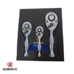 jeu de 3 mini clés à cliquet - 1/4, 3/8, 1/2"